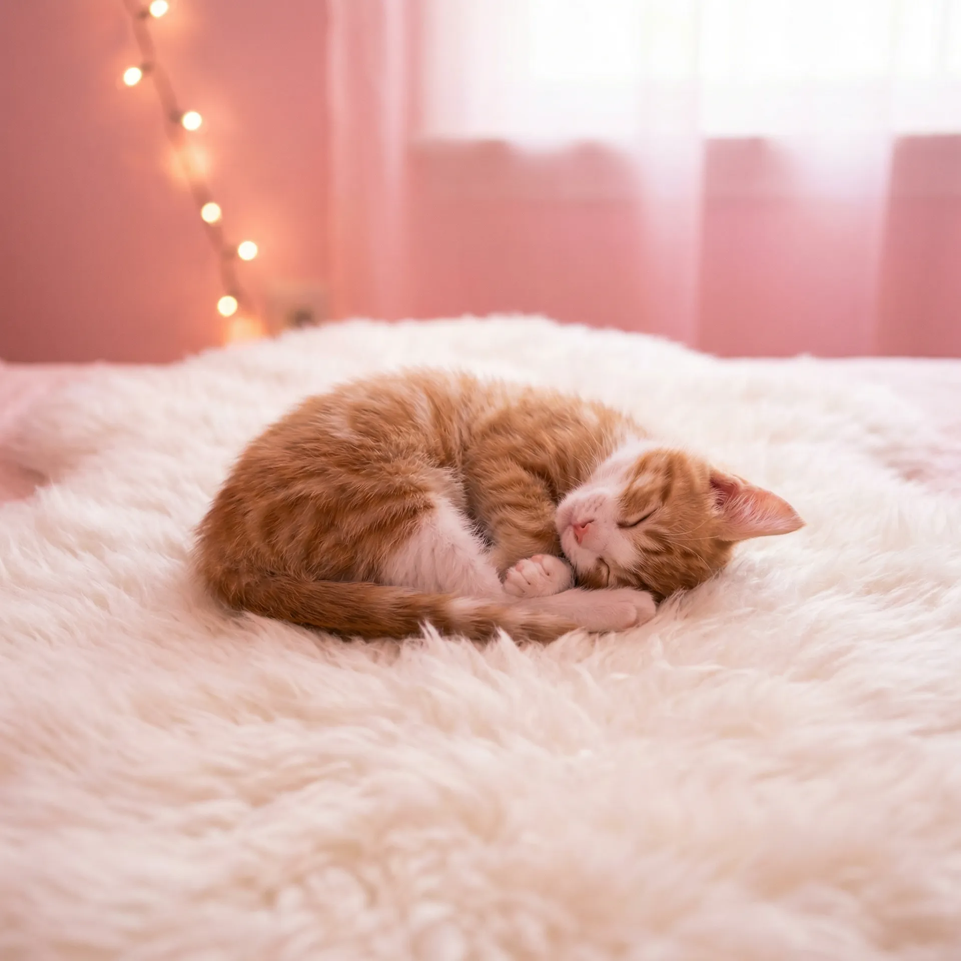 小猫蜷成一团入睡 - 肯普法第一季