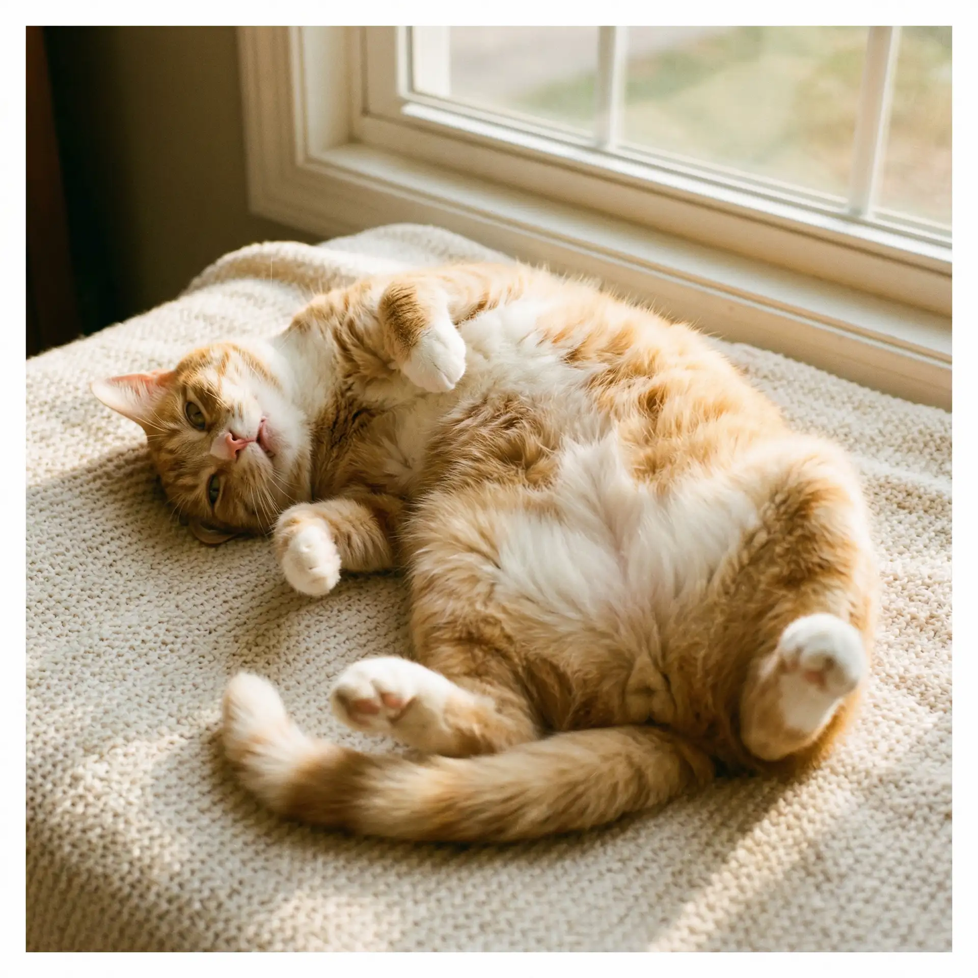 猫咪仰躺露出肚皮 - 肯普法第一季